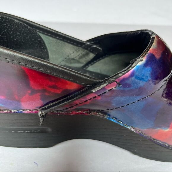Dansko Women's Professional Clog Multicolor Patent Leather Size 38 - Picture 8 of 9